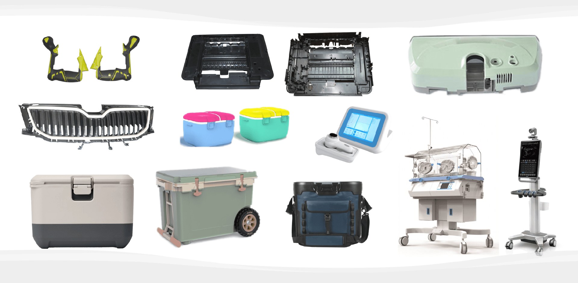 Gas-assisted and collapsible core molds for intricate Large Plastic Structures